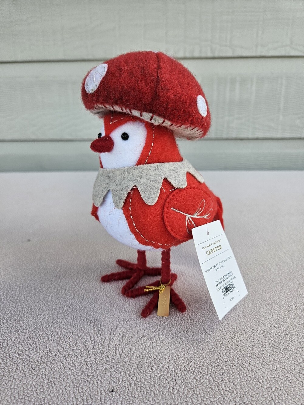 Target Wondershop Bird Christmas 2024 Featherly Friends Capster Red Mushroom